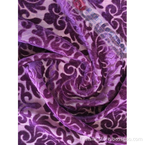Metalic Nylon Velvet Burn out